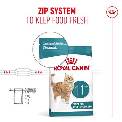 Royal Canin Ageing 11+ Senior Dry Cat Food - 400g, 2kg & 4kg