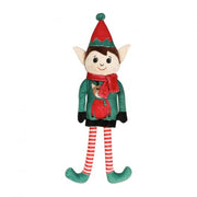 Pet Brands Christmas Elf Plush Toy With Rope Legs for Dogs