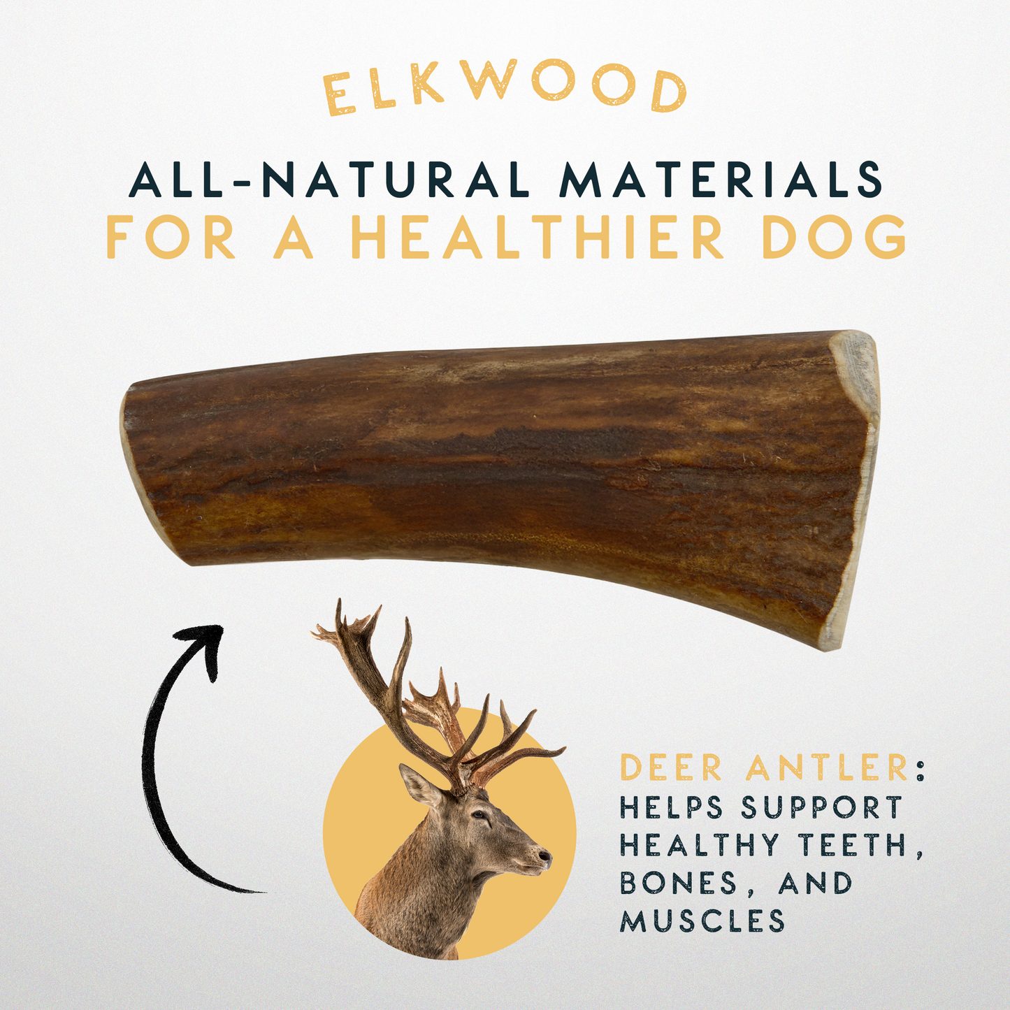 Elkwood 100% Natural Antler Chew | Giant
