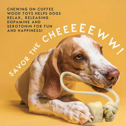 Elkwood Coffee Wood Rope Dog Toy