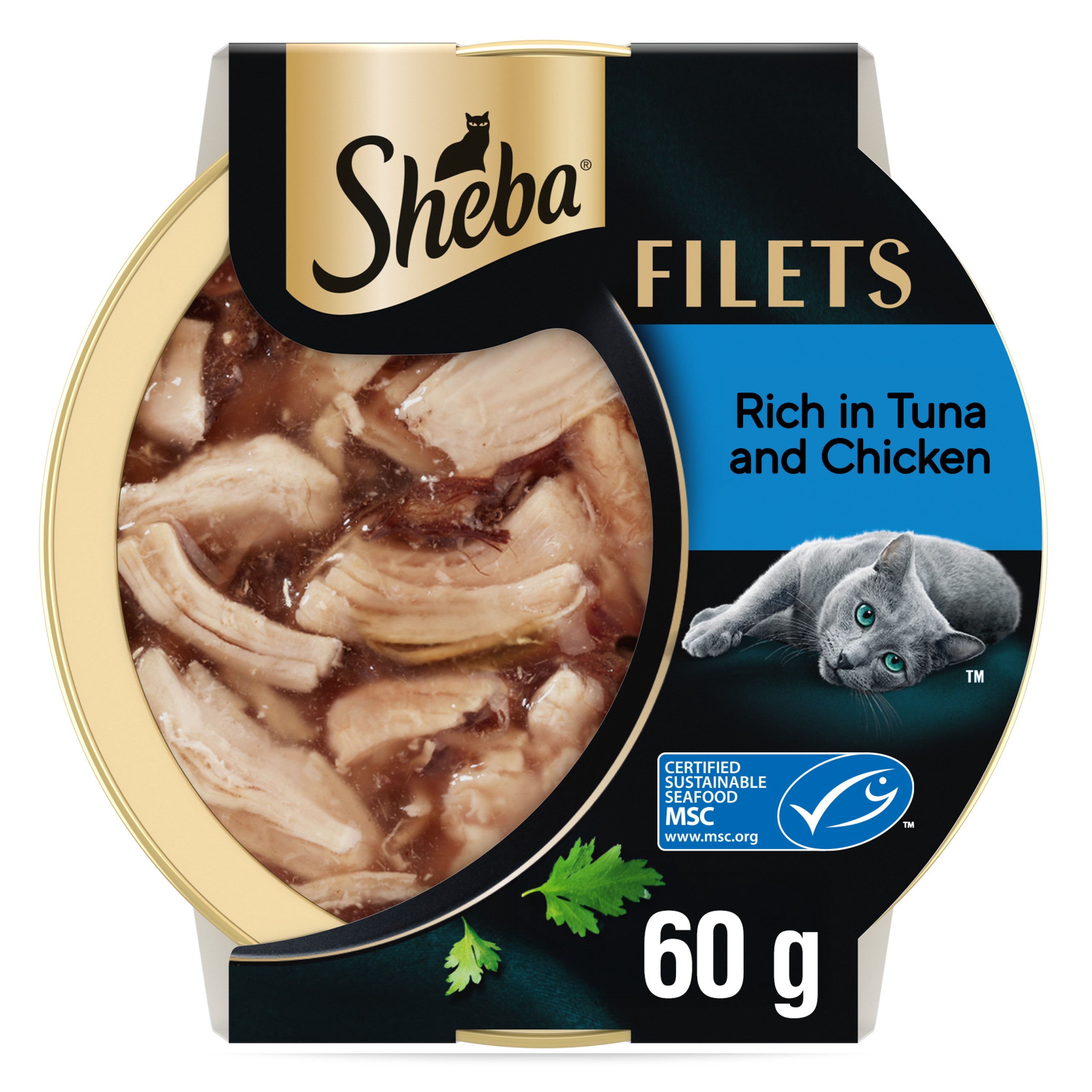 Sheba Sheba Filets Chicken Tuna Adult Wet Cat Food pet food packaging
