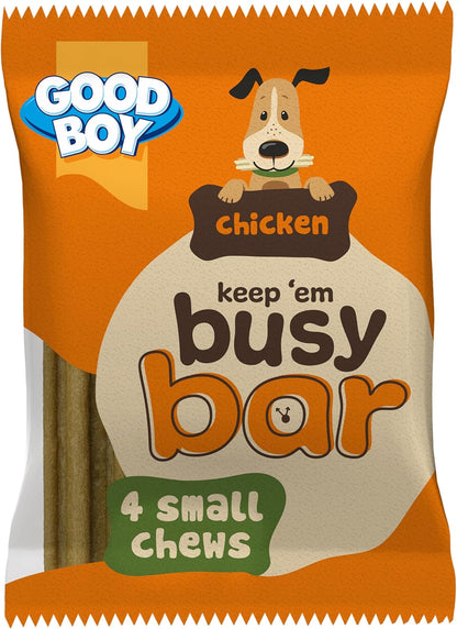 Good Boy Busy Bar 4 Small Chicken Chews Dog Treats