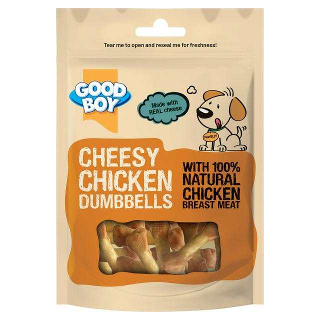 Good Boy Good Boy Cheesy Dumbbells Chicken Adult Treat Dog Food pet food packaging