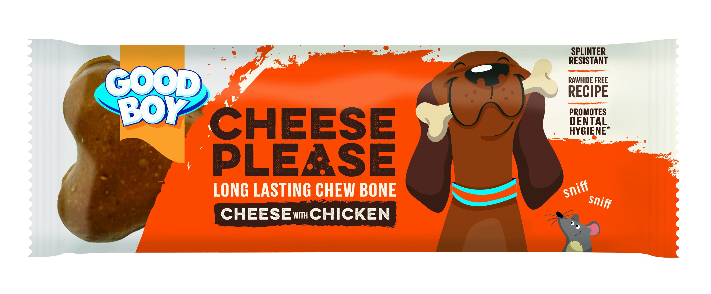 Good Boy Good Boy Cheese Please Chicken Adult Treat Dog Food pet food packaging