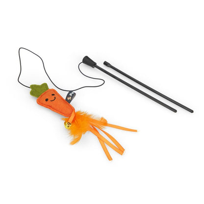 Petface Foodie Faces Christmas Carrot Teaser Cat Toy
