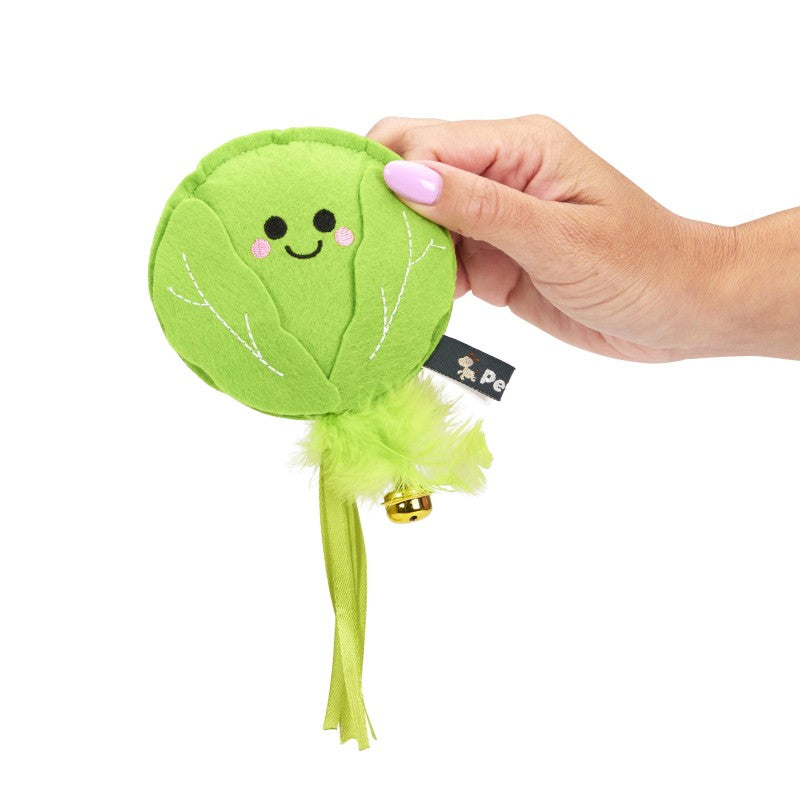 Petface Foodie Faces Christmas Felt Sprout Cat Toy