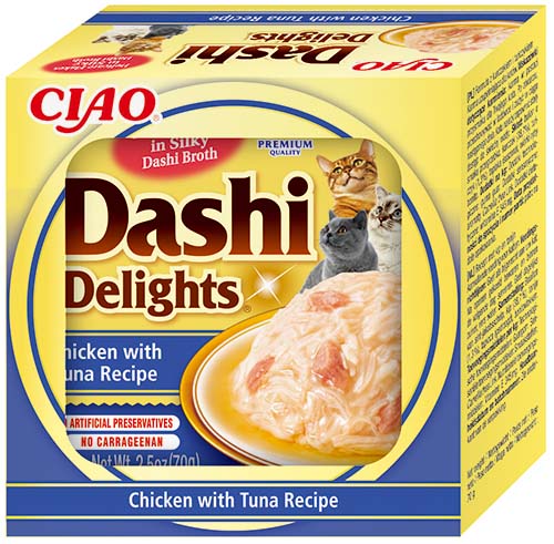 Ciao Ciao Dashi Delights Chicken Tuna Adult Wet Cat Food pet food packaging