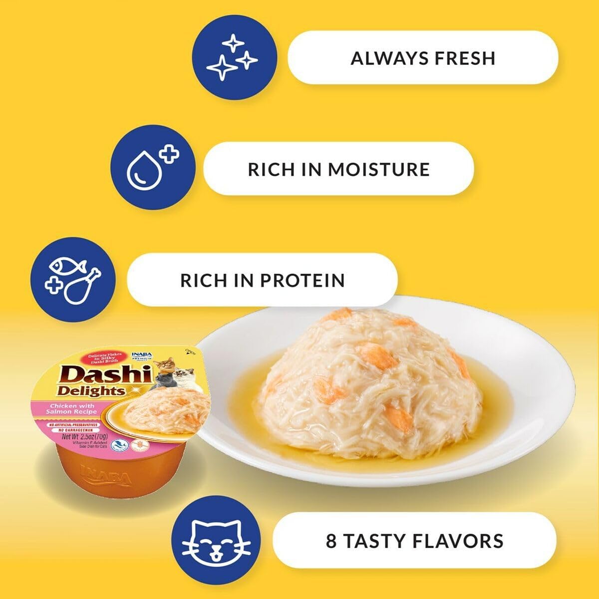 Ciao Dashi Delights Wet Cat Food - Chicken with Scallop Recipe - 70 g