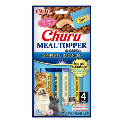 Ciao Churu Meal Topper for Adult Cats - Tuna with Scallop Recipe