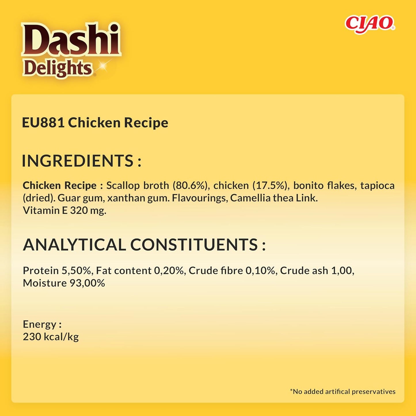 Ciao Dashi Delights Silky Broth Wet Cat Food - Chicken Recipe - 40 g