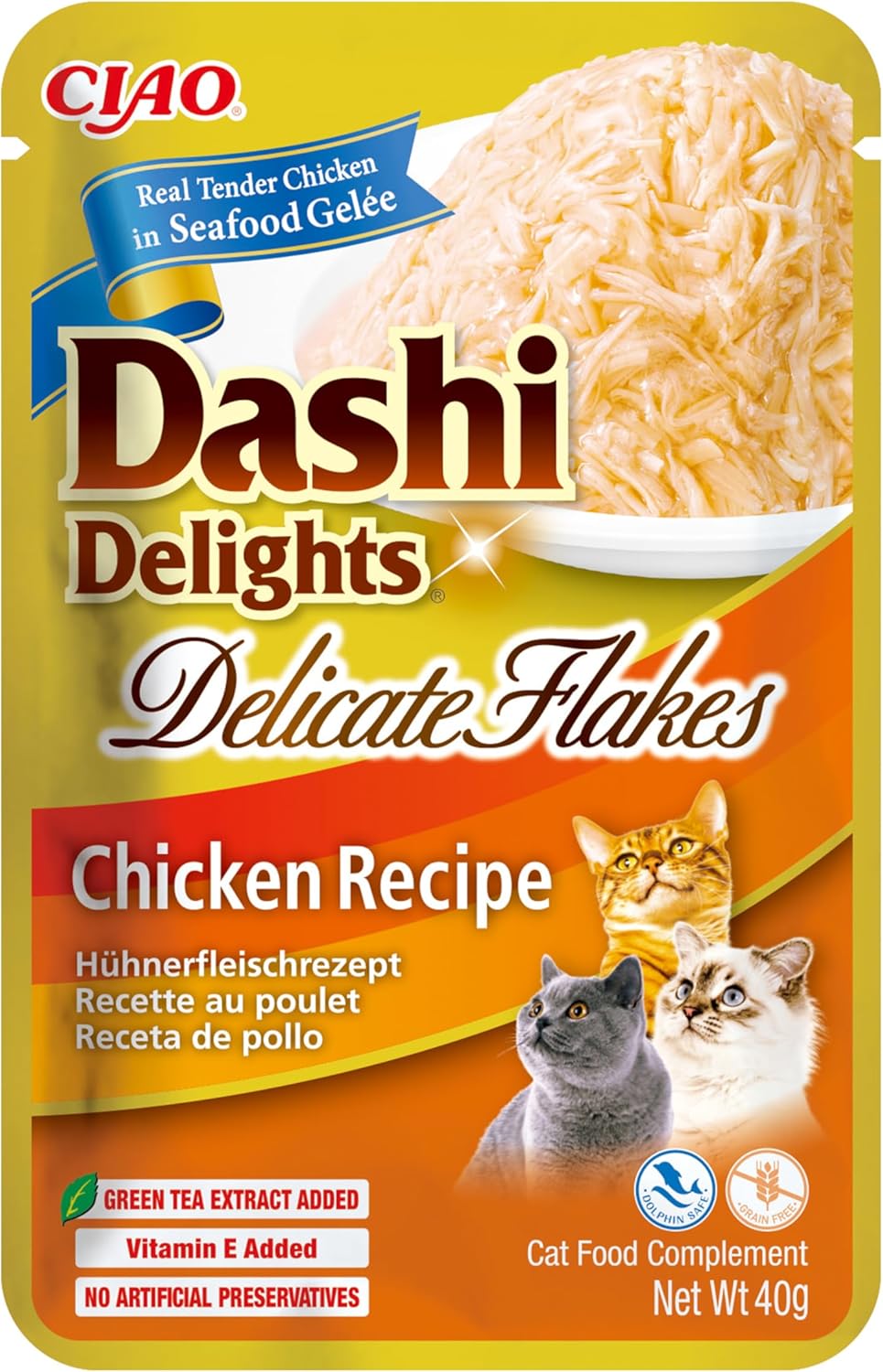 Ciao Ciao Dashi Delights Delicate Flakes Chicken Adult Wet Cat Food pet food packaging