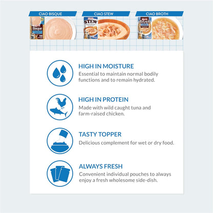 Ciao Broth Wet Cat Food - Chicken Recipe - 40 g