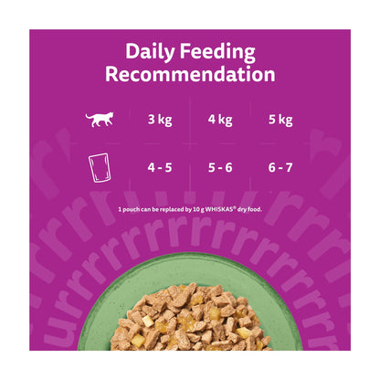 WHISKAS 1+ Superfoods Mixed Selection Wet Cat Food Pouches in Jelly