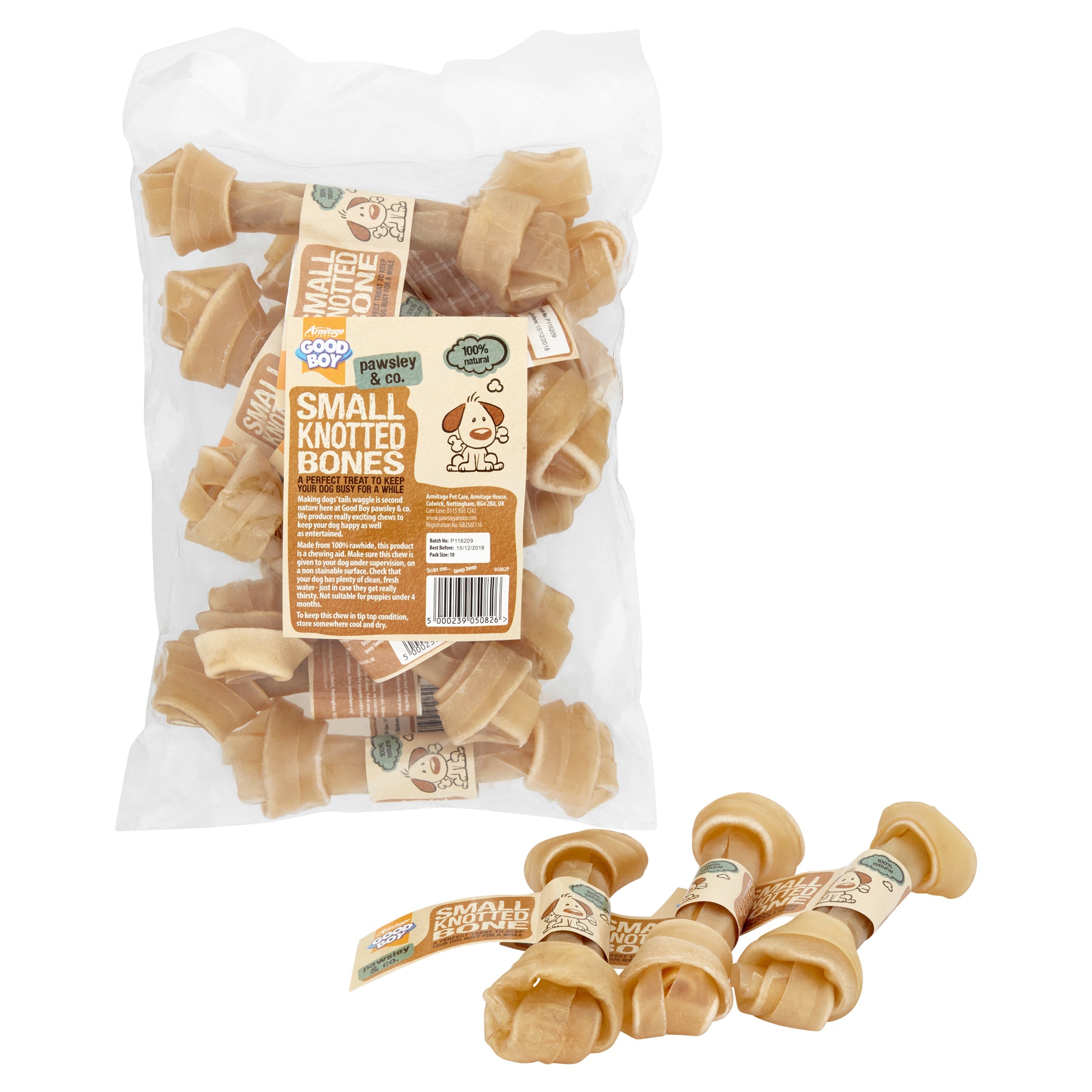 Good Boy Good Boy Pawsley Co Rawhide Chew Extra Knotted Bones Adult Treat Dog Food pet food packaging