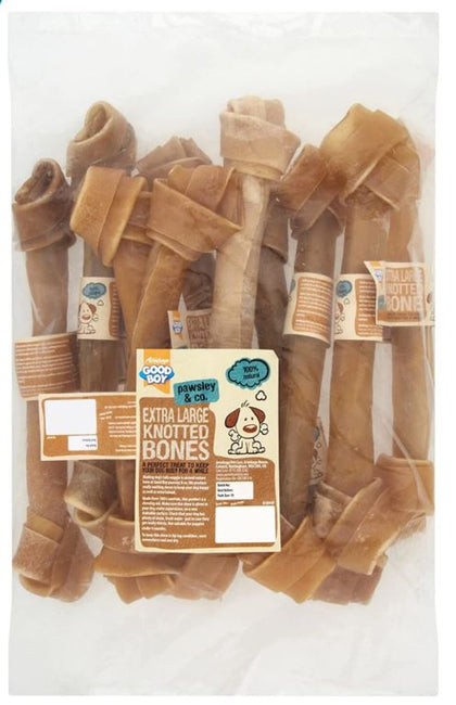 Good Boy Pawsley & Co Rawhide Chew Extra Large Knotted Bones Dog Treats