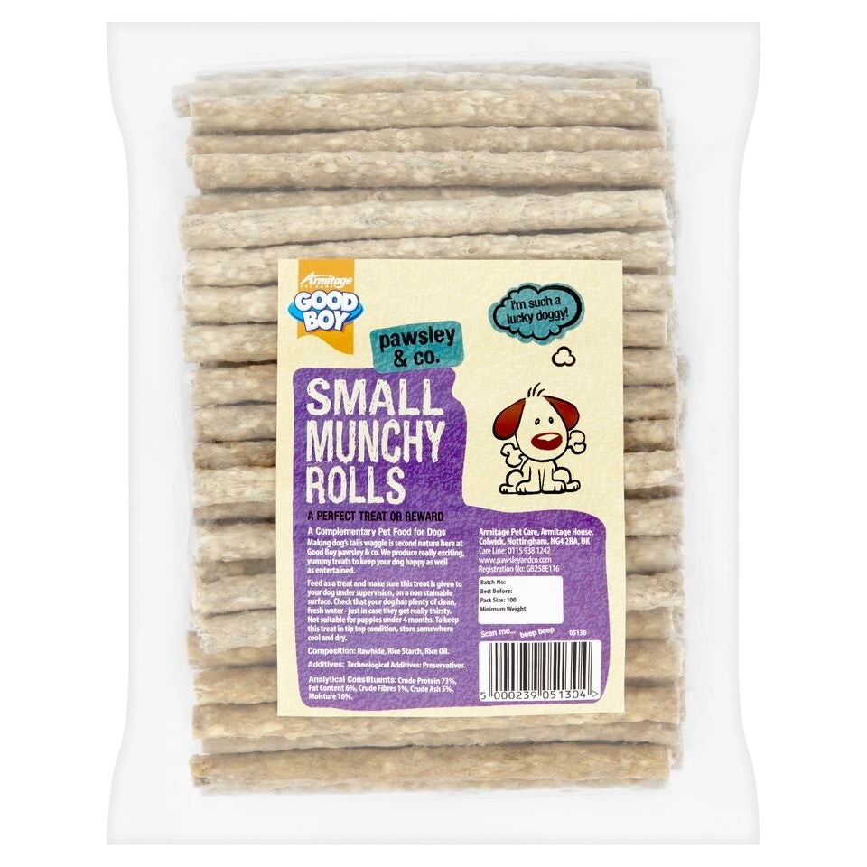 Good Boy Good Boy Pawsley Co Munchy Rolls Adult Treat Dog Food pet food packaging