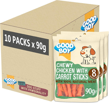 Good Boy Pawsley & Co Chewy Chicken with Carrot Sticks Dog Treats