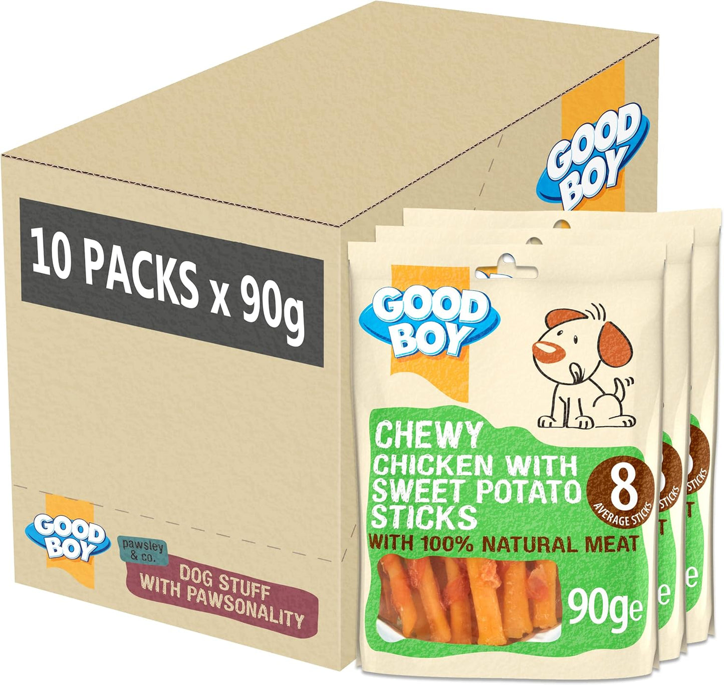 Good Boy Pawsley & Co Chewy Chicken with Sweet Potato Sticks Dog Treats