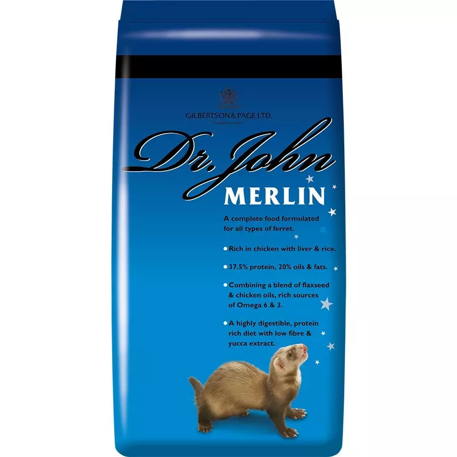 Front View of Dr John Merlin Ferret Food - 10kg