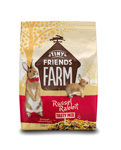 Front View of Supreme Tiny Friends Farm Russel Tasty Mix Rabbit Dry Food - 2.5kg & 12.5kg