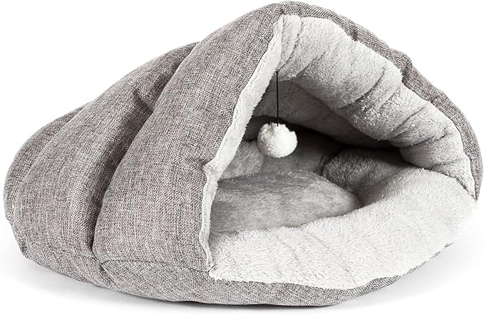 Front View of Ancol Sleepy Paws Cat Cave Bed - 50 x 45 x 30cm