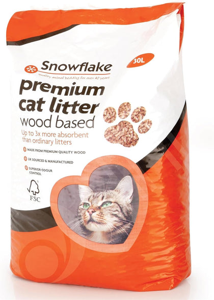 Snowflake Premium Wood Based Cat Litter
