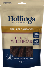 Hollings Dog Treat Gourmet Sausages Beef & Wild Boar