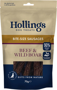 Hollings Dog Treat Gourmet Sausages Beef & Wild Boar