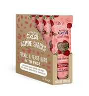 Burgess Excel Nature Snacks Forage & Feast Bars with Rose for Rabbits, Guinea Pigs & Chinchillas