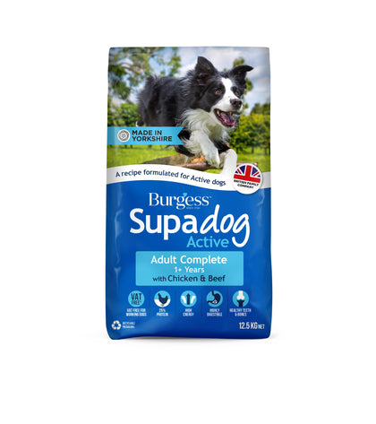 Burgess Supadog Active with Chicken & Beef Adult Complete Dry Dog Food