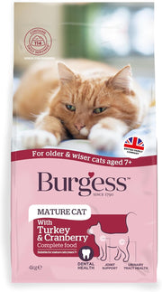 Burgess Mature Cat with Turkey & Cranberry Dry Food