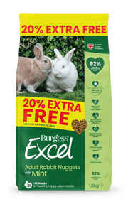 Burgess Excel Adult Rabbit Nuggets - Mint 1.8kg