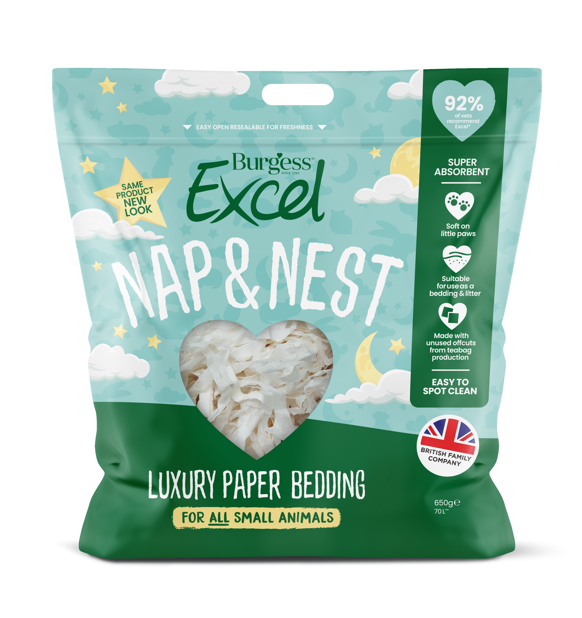 Front View of Burgess Excel Nap & Nest Luxury Paper Bedding - 650g