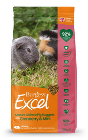 Burgess Excel Mature Guinea Pig Nuggets - Cranberry & Mint 1.5kg