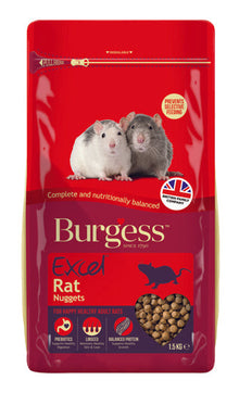 Front View of Burgess Excel Nuggets for Rat - 1.5kg