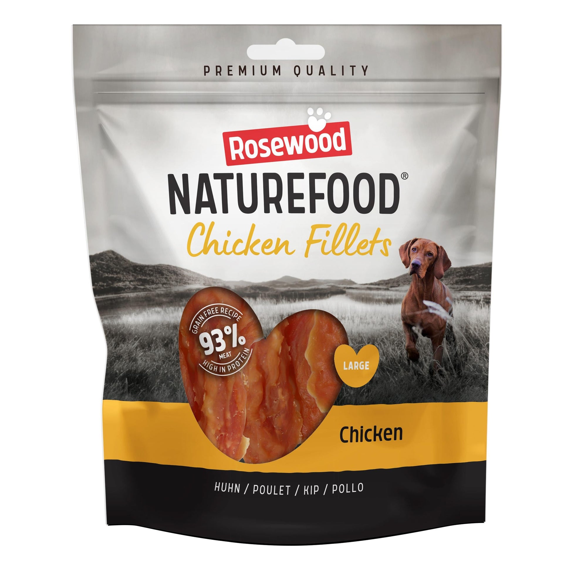 Front View of Naturefood Fillets Value Pack Dog Treats - Chicken - 320g