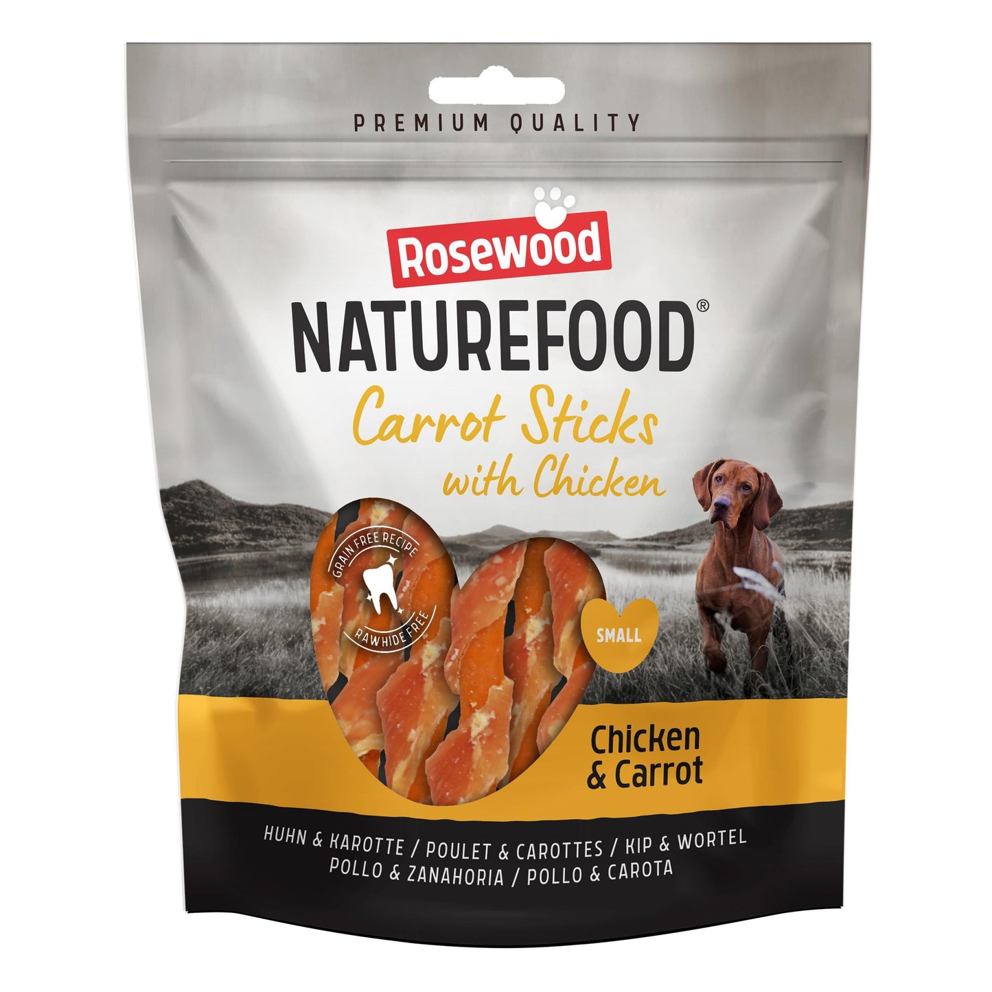 Front View of Naturefood Sticks Value Pack Dog Treats - Chicken & Carrot - 320g