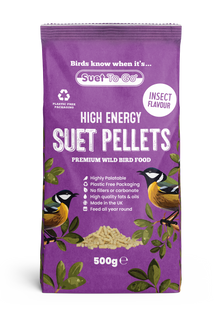 Front View of Suet to Go Suet Pellets Wild Bird Food - Insect - 500g