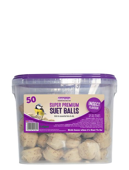 Suet to Go Suet Balls Insect Tub Super Premium Wild Bird Food