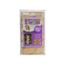 Front View of Suet to Go Suet Logs Wild Bird Food - Insect - 6 Pack