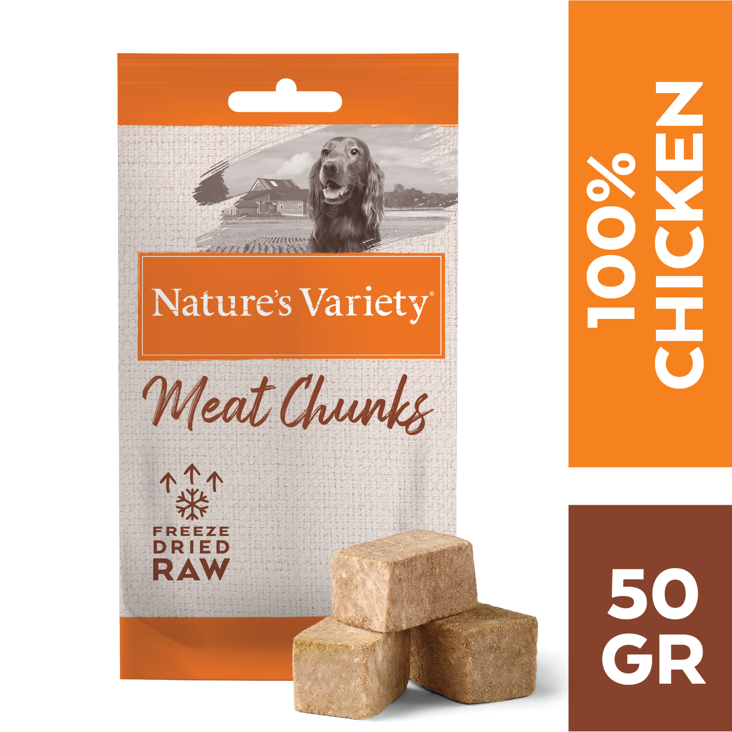 Nature's Variety Freeze Dried Meat Chunks Adult Dog Treats - Chicken