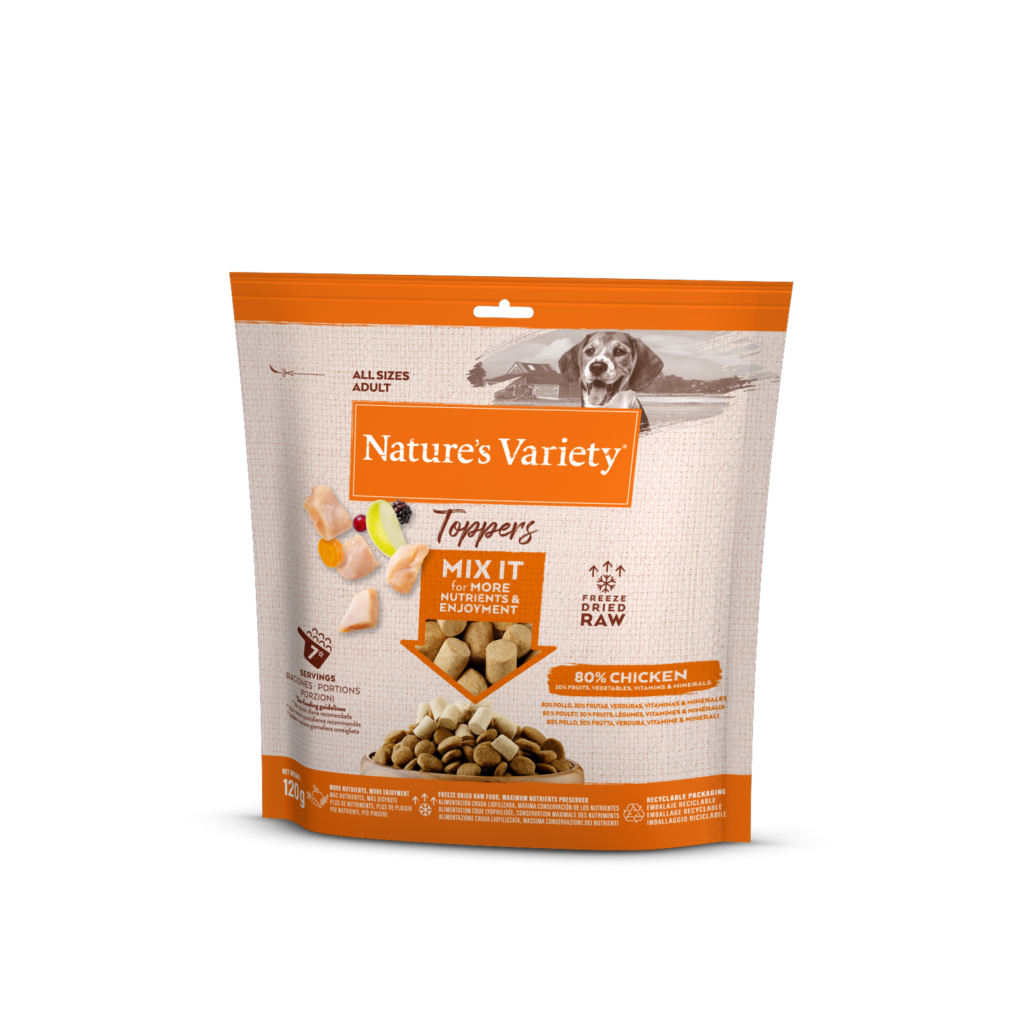 Nature's Variety Freeze Dried Topper for Adult Dogs - Chicken