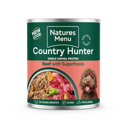 Natures Menu Country Hunter Superfood Selection Multipack Wet Dog Food Cans - Venison, Rabbit, Beef & Wild Boar