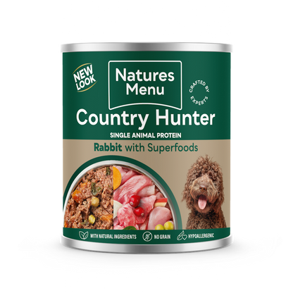 Natures Menu Country Hunter Superfood Selection Multipack Wet Dog Food Cans - Venison, Rabbit, Beef & Wild Boar