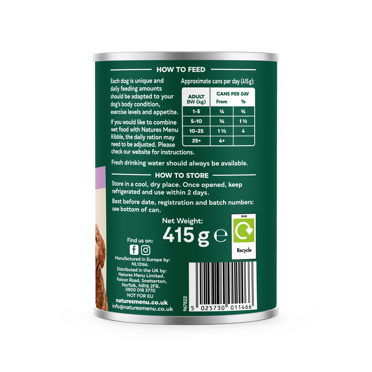 Natures Menu Hearty Stews Wet Dog Food Cans With Turkey & Vegetable