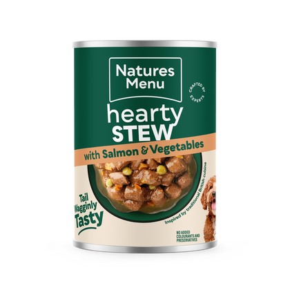 Natures Menu Hearty Stew Wet Dog Food Cans - Salmon & Vegetables