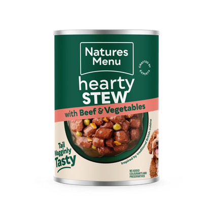 Natures Menu Hearty Stew Wet Dog Food Cans - Beef & Vegetables