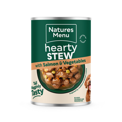 Natures Menu Hearty Stews Wet Dog Food Cans With Chicken, Lamb, Beef, Salmon & Vegetable