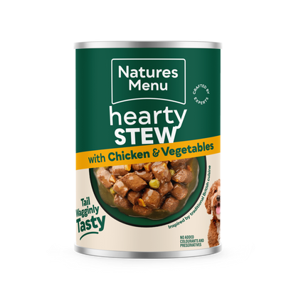 Natures Menu Hearty Stews Wet Dog Food Cans With Chicken, Turkey & Vegetable