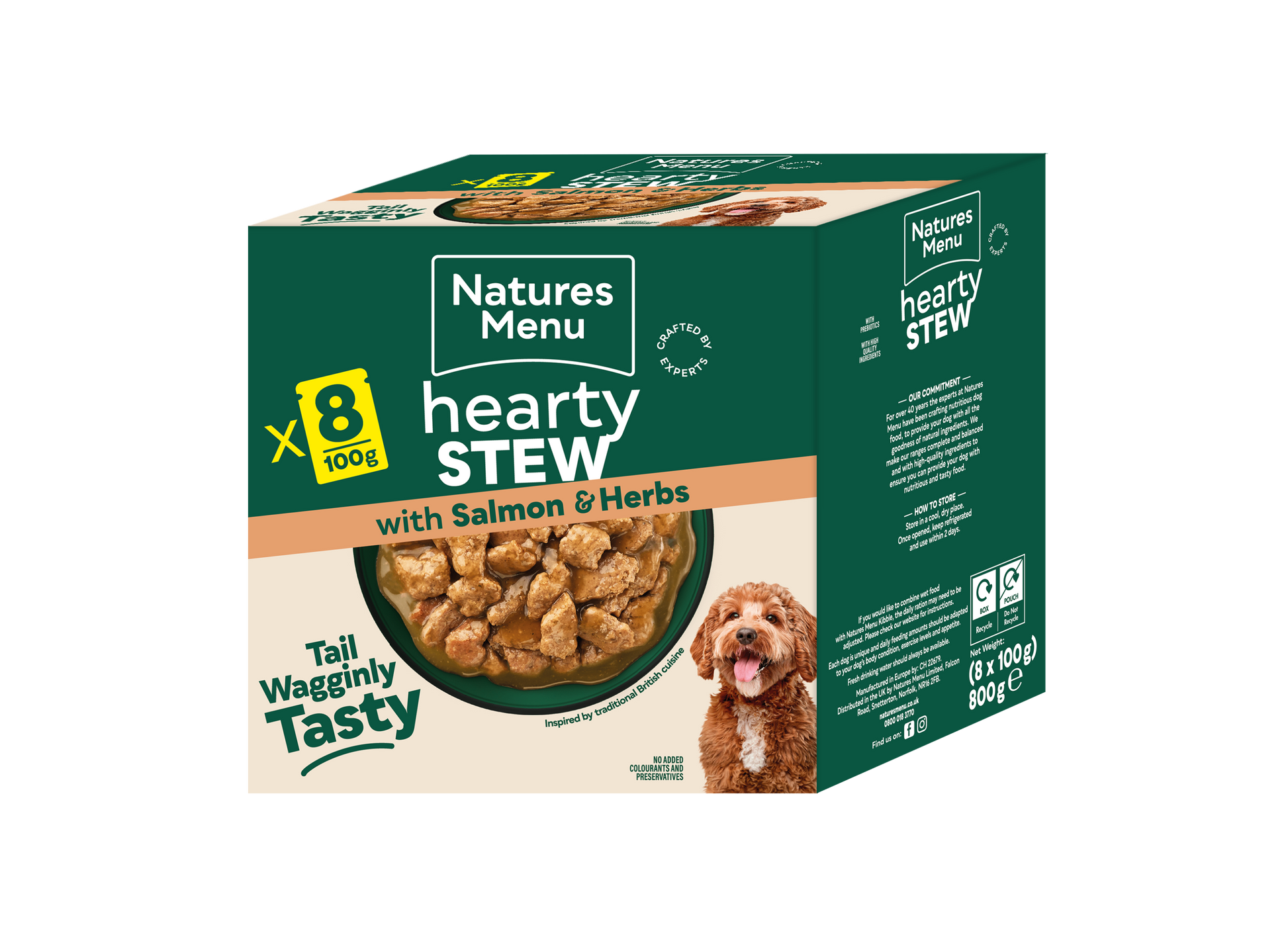 Natures Menu Hearty Stews Wet Dog Food Pouch With Salmon & Vegetable